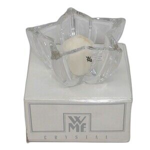 WMF 24% Lead Crystal Starflower Floral Flower Votive Candle Holder